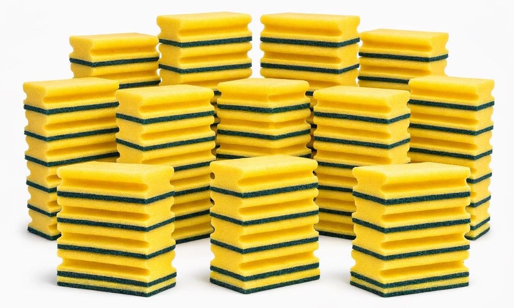 120 Stück XXL Scheuerschwamm 153x69x42mm Spülschwamm Topfschwamm Küchenschwamm