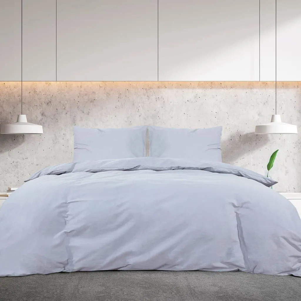 vidaXL Set Biancheria da Letto Grigio 240x220 cm 100% Cotone Morbido - 3