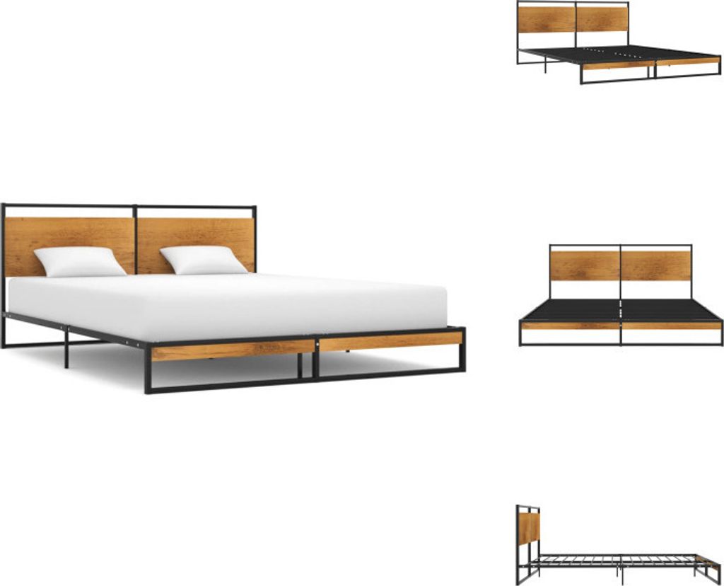 vidaXL Bettgestell Metall 160x200 cm - Betten & Bettgestelle