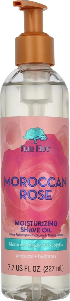 Tree Hut Bare Huile de rasage hydratante Rose Marocaine flacon de 225ml
