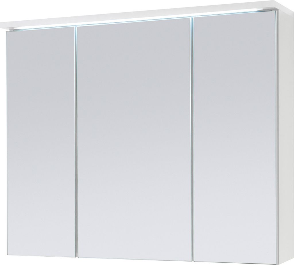 Spiegelschrank >Kirkja< in Weiß - 80x68x22,5cm Produktbild 
