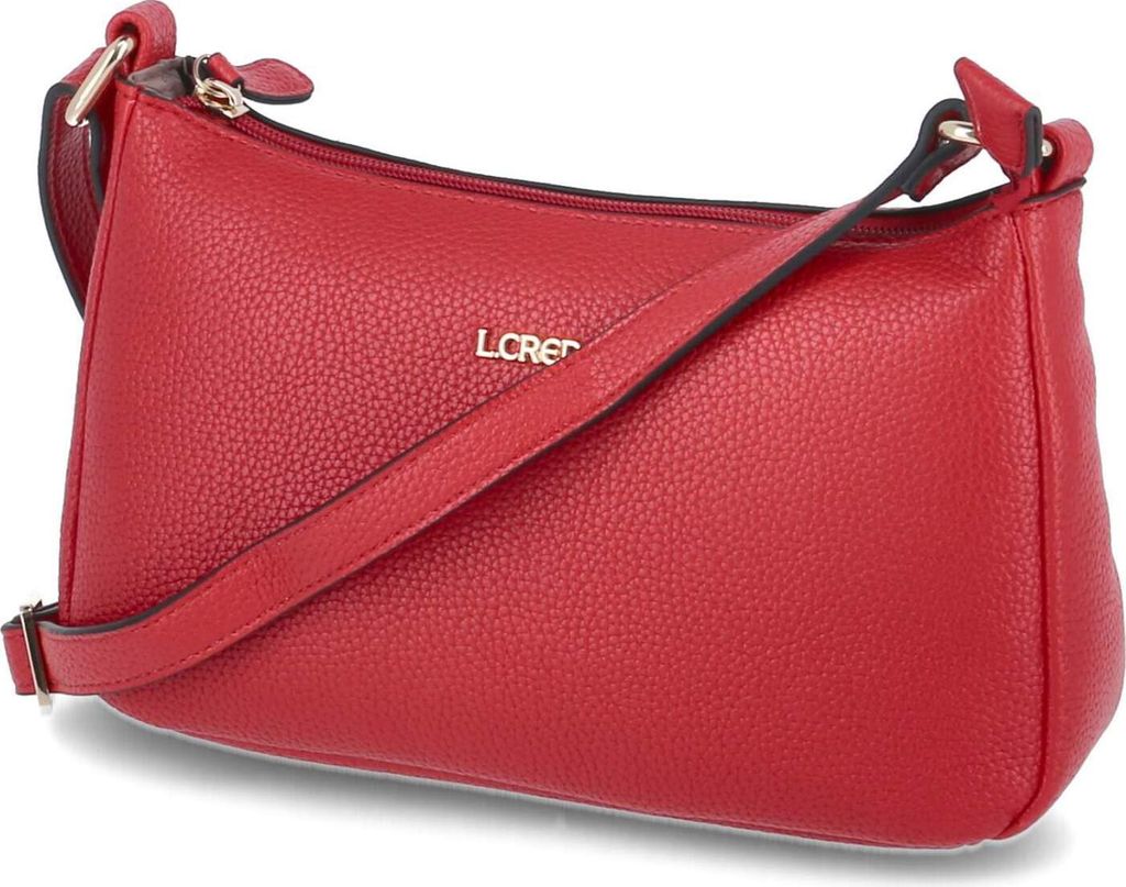 L.Credi Damen Umhängetasche/ Schultertasche NORIKA Rot Gold Synthetik vegan-
