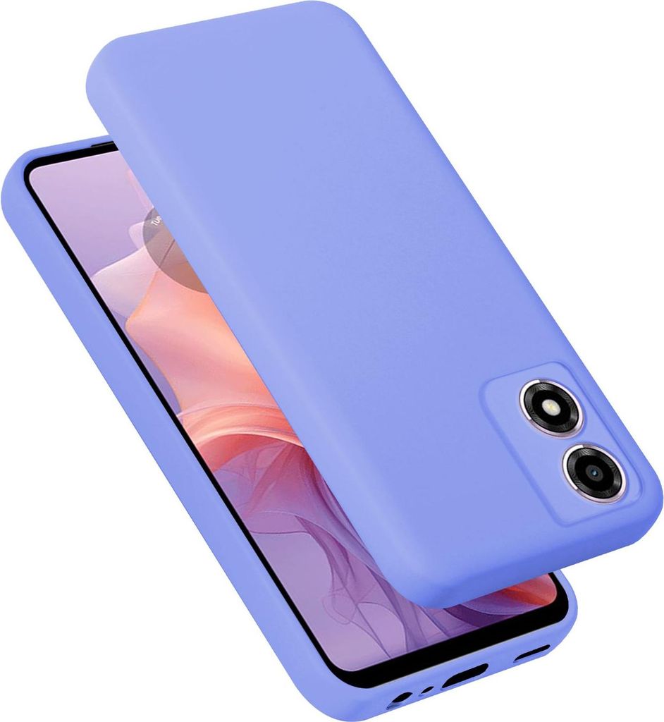 Cadorabo Hülle für Motorola Moto E14 Hülle Silikon Handyhülle Case aus flüssigem Silikon, Kratzfeste und stoßfeste Schutzhülle für Motorola...