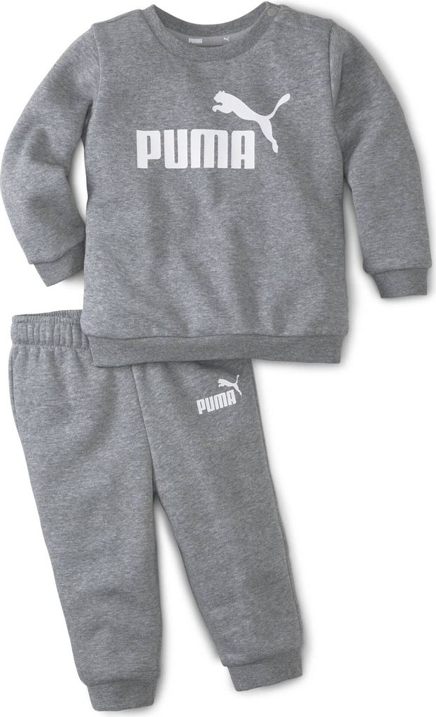 PUMA Essentials Minicats Baby Jogginganzug mit Rundhalsausschnitt, Grau, Jogginganzug, Baby (0 - 2 Jahre), Männlich, Abbildung, 98 cm