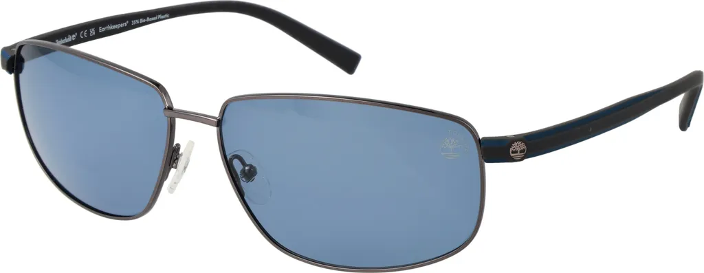 Lunettes de soleil homme Timberland en métal gris foncé TB9325