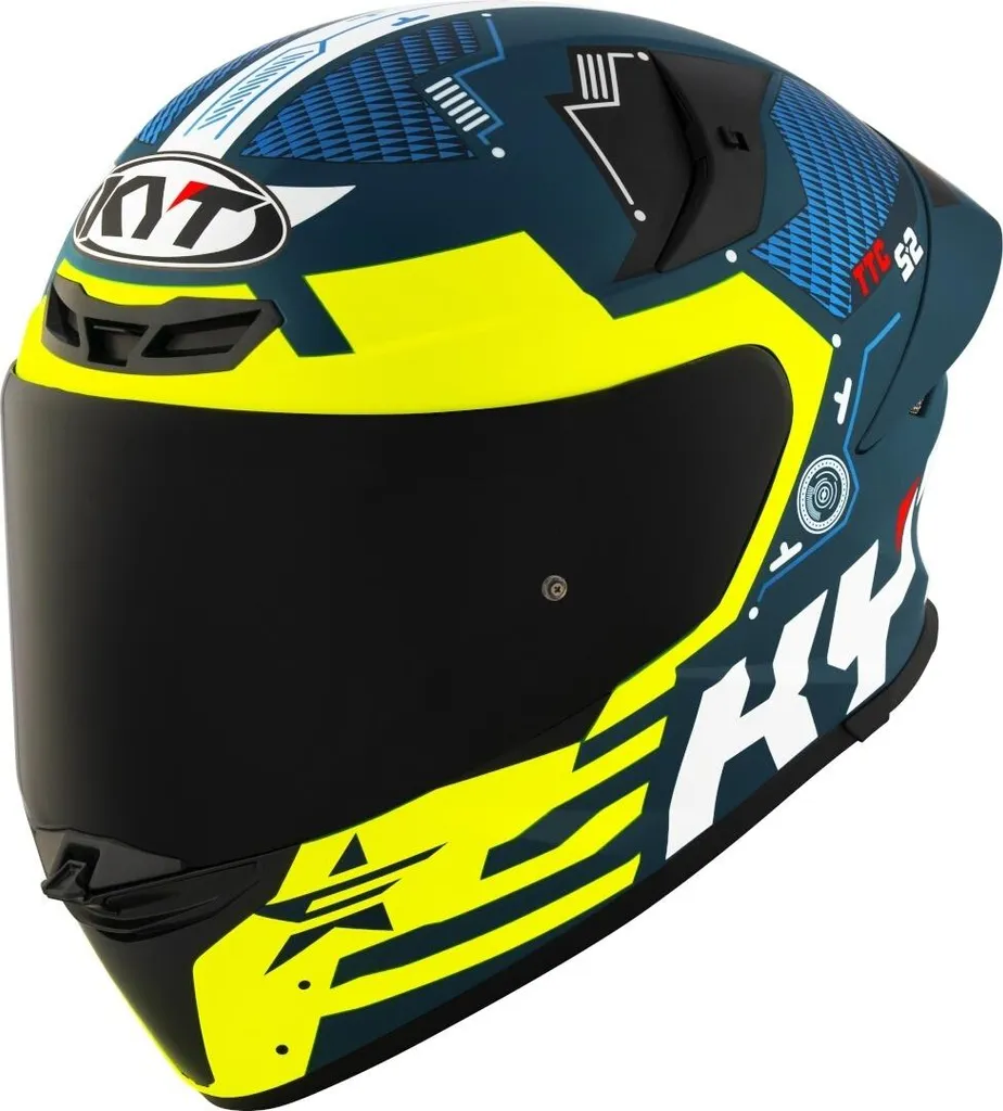 Casque Intégral KYT TT-Revo Fuselage Jaune Mat - Taille XL 61-62 cm