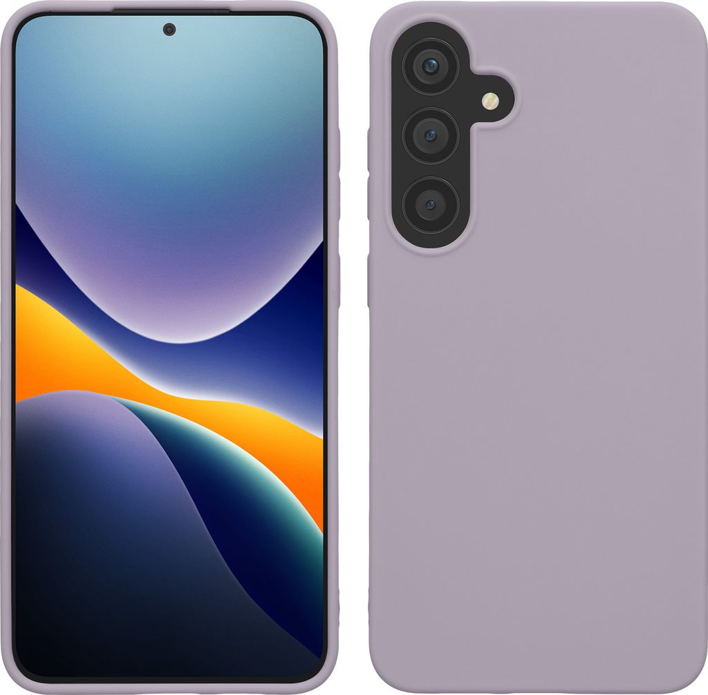 kwmobile Hülle kompatibel mit Samsung Galaxy S25 Hülle - weiches TPU Silikon Case - Cover geeignet für kabelloses Laden - Lavendel