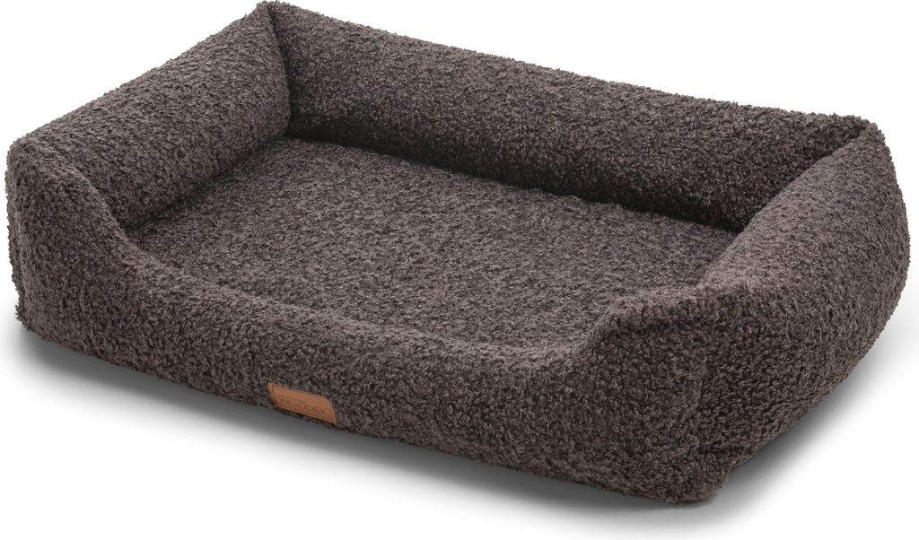 Milo Ergonomisches Sofa für große Hunde von Woodek Luxury Bedding – Waschbares Hundesofa mit und rutschfester Unterlage, grau