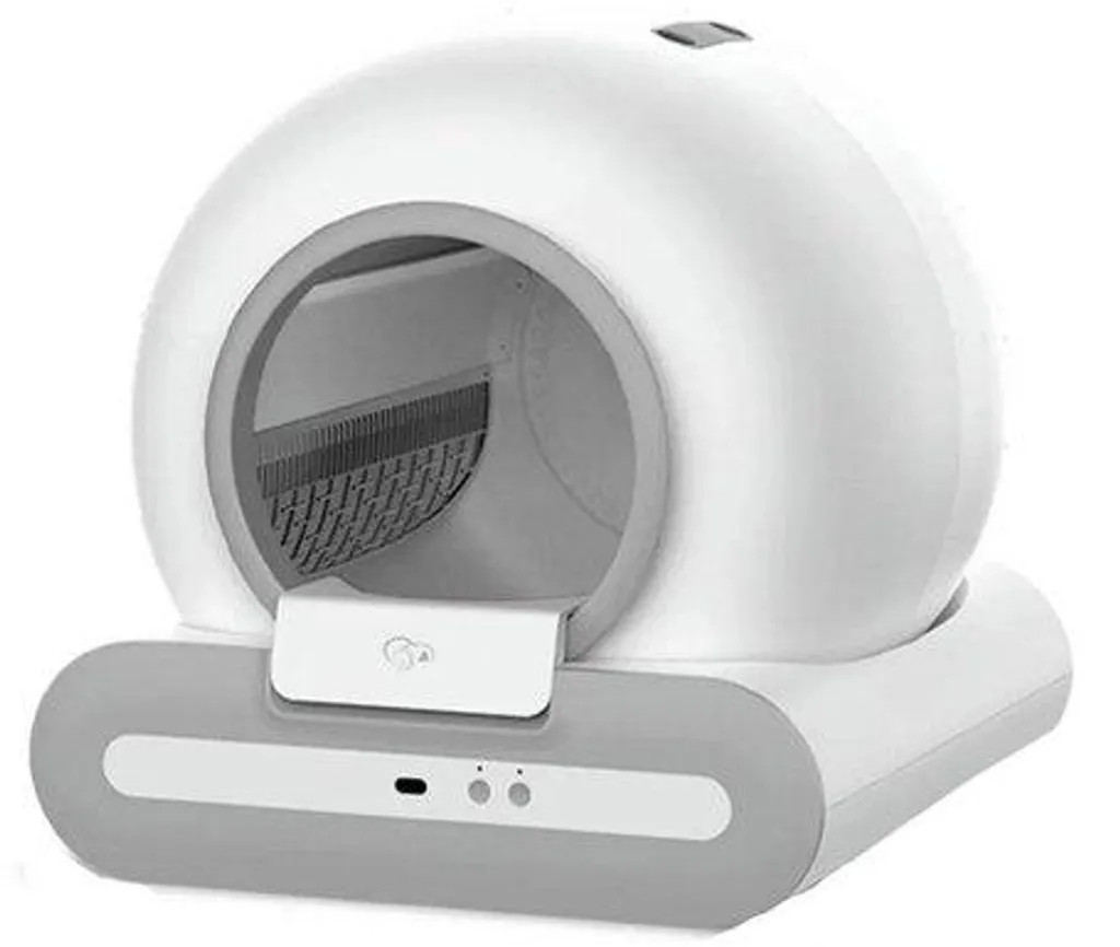 Litière autonettoyante pour chat Smart : solution hygiène blanche