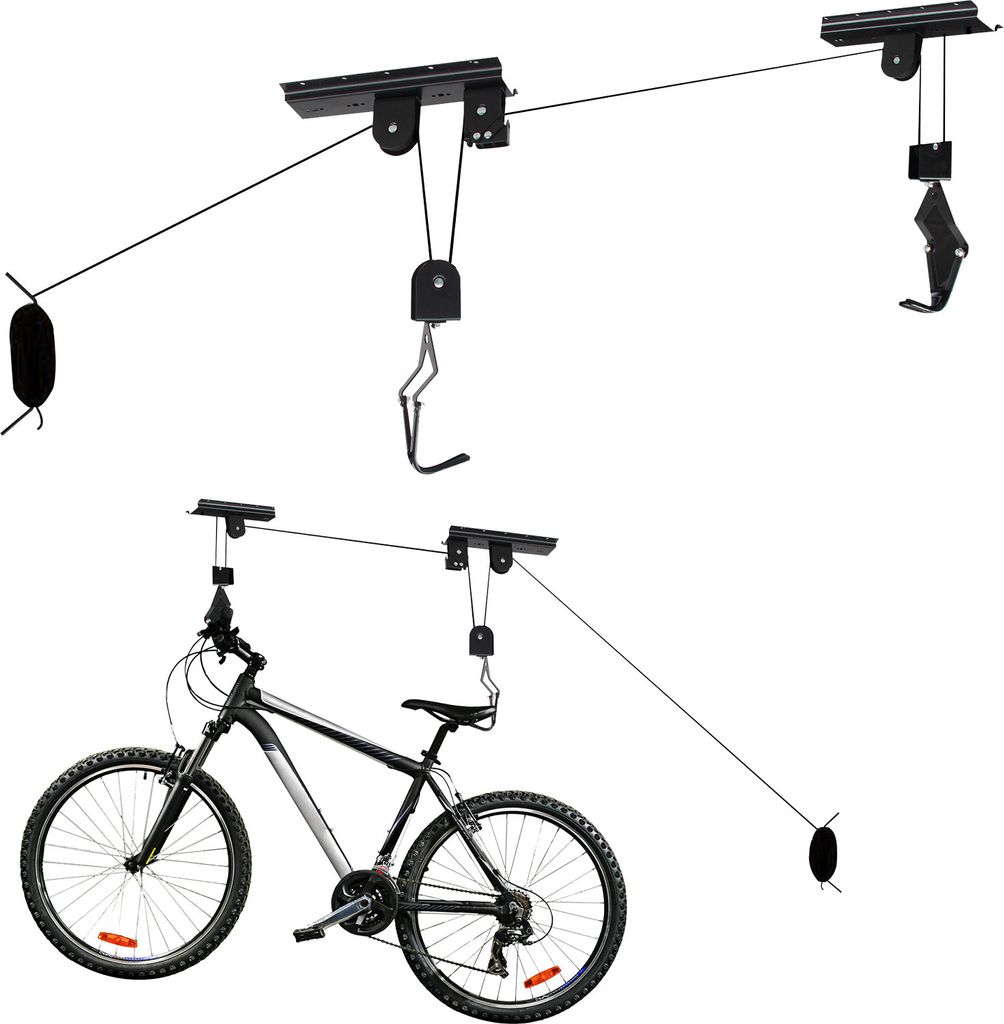 Wiltec sollevatore per biciclette a soffitto 20 kg, altezza Immagine del prodotto 