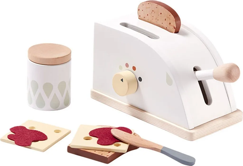 Jouet Grille-pain Blanc Kid's Concept en Bois Sécurisé et sans Piles