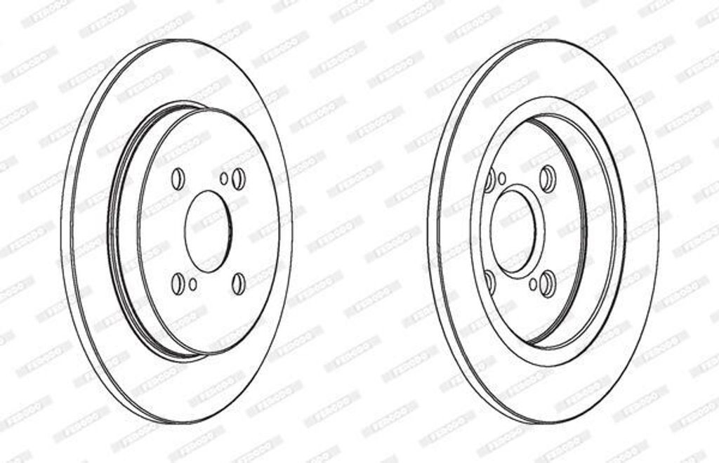 2x FERODO Bremsscheibe DDF1781C für TOYOTA Yaris Schrägheck (_P9_) 30 4mm 3 37kg