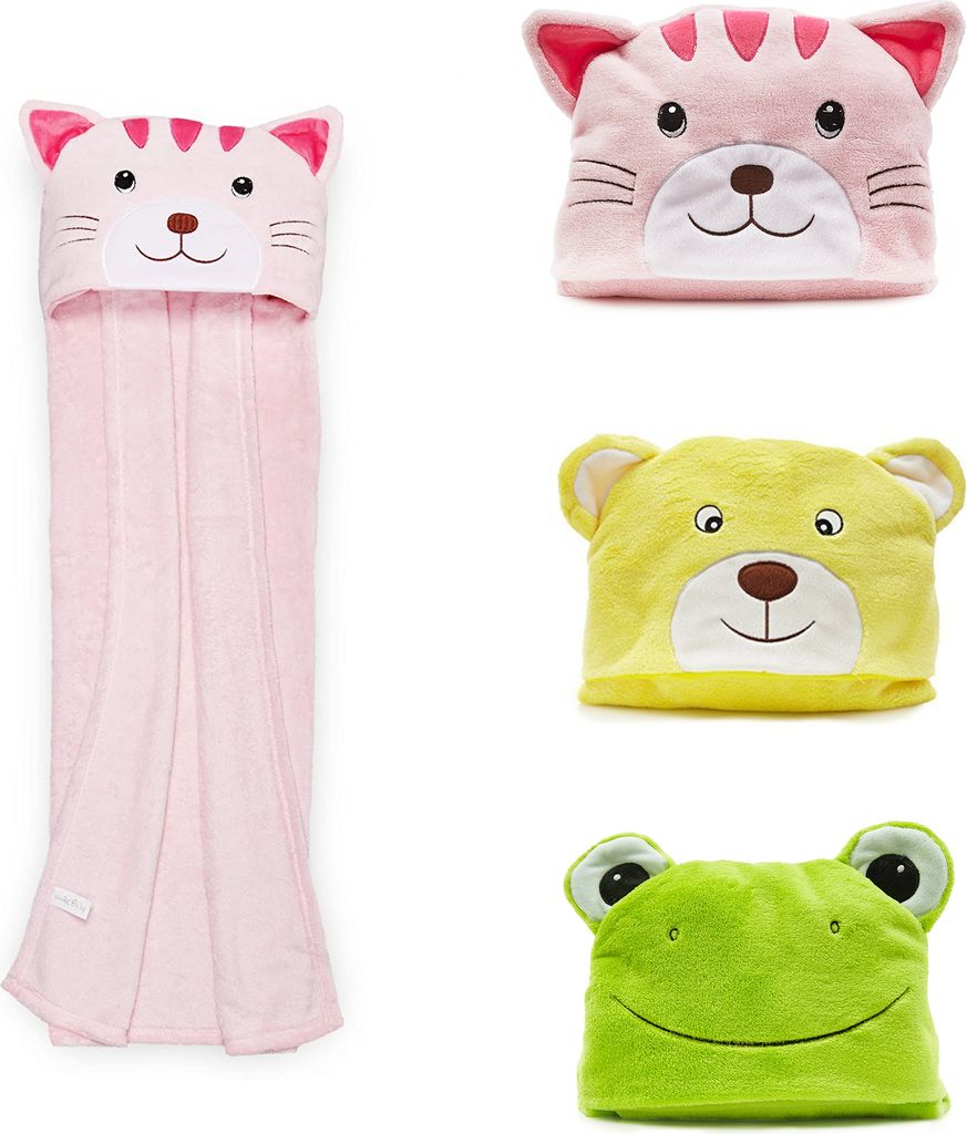 Baby Poncho superweiche Babydecke mit Kapuze, Modell:Bär