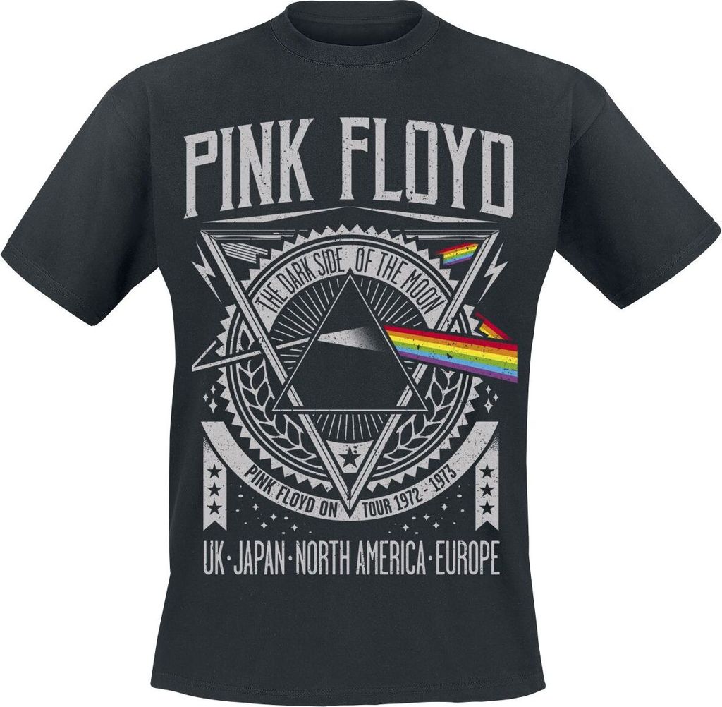 Pink Floyd T-Shirt Herren The Dark Side Of The Moon - Tour 1972 schwarz L