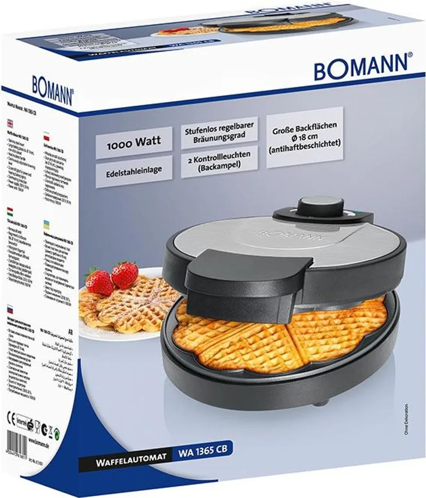 Piastra per Waffel Bomann WA 1365 CB 1000W: Miglior Prezzo Online - 7