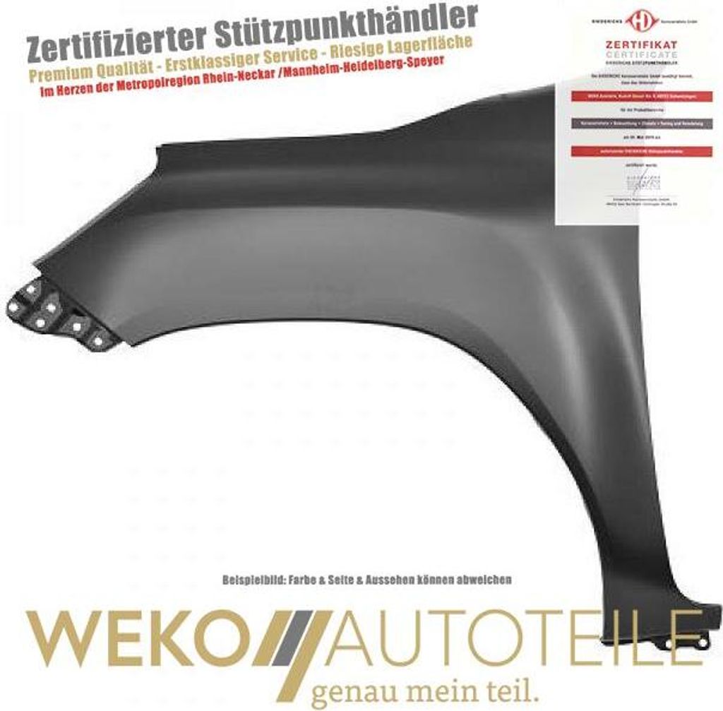 Kotflügel vorne links DIEDERICHS 6686707 für TOYOTA