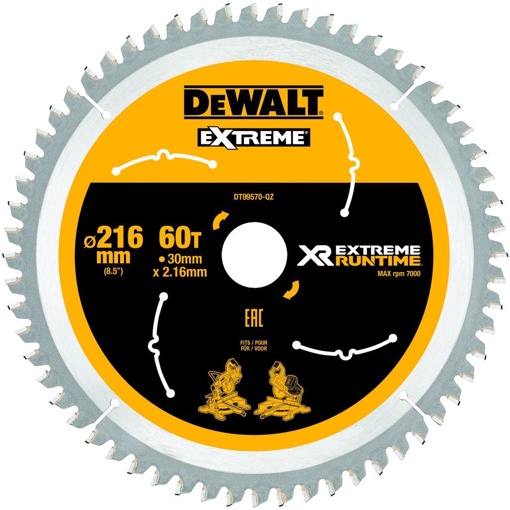 DeWALT Akku-Tischkreissägeblatt DT995 Extreme Runtime XR - Produktbild 