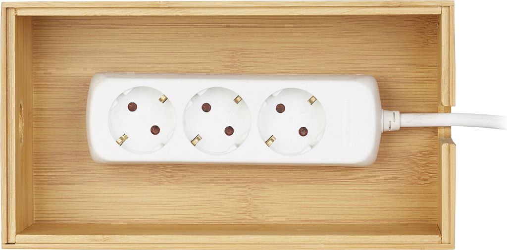 relaxdays Kabelbox Bambus Produktbild 6