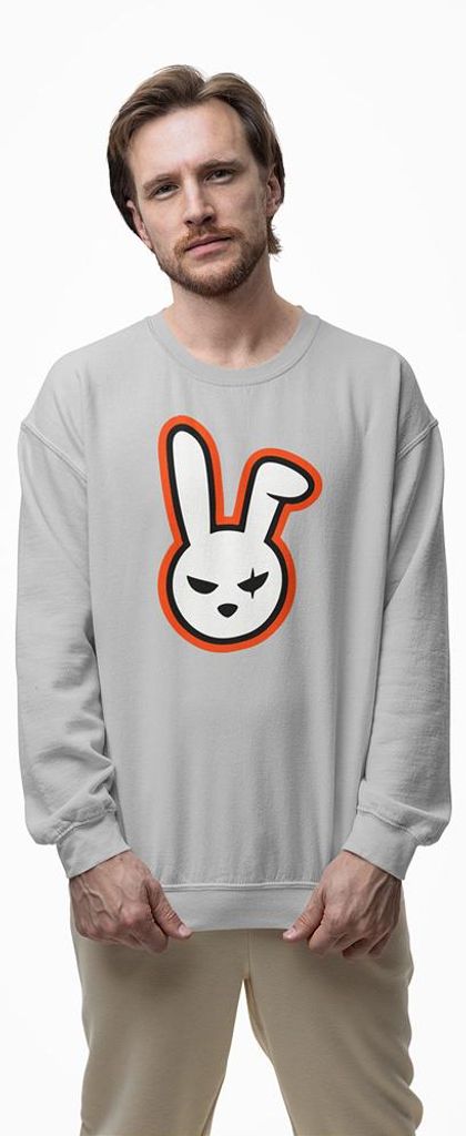 D&B Design Uni Pullover SWEB00009 Bunny HellGrau-Größe S