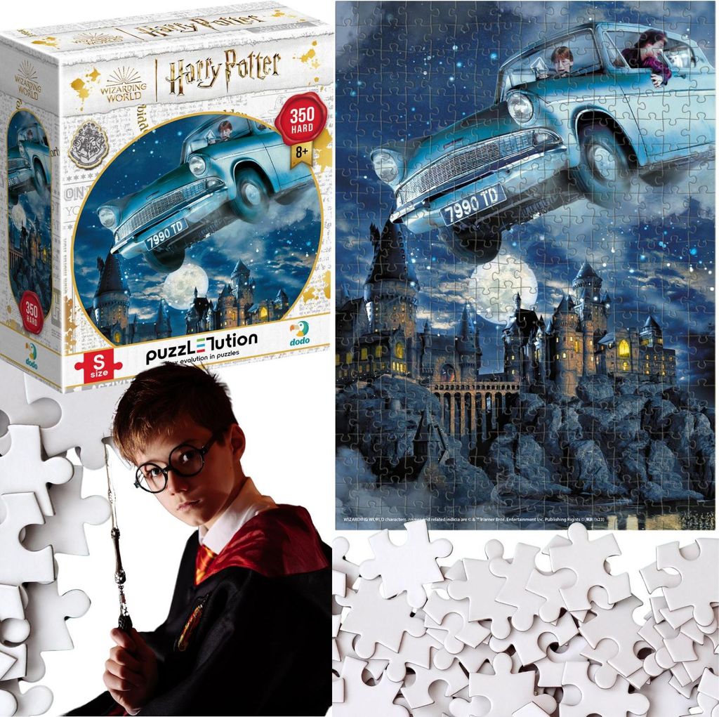 Harry Potter Puzzle - Fliegender Ford Anglia, 350 Teile, 8+ Produktbild 