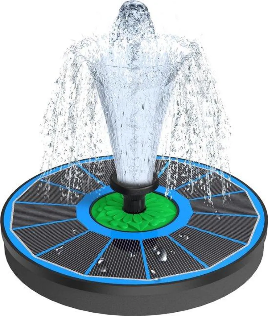 Kit Fontaine Solaire Extérieur 3,5W avec 8 Fonctions et Panneau Verre