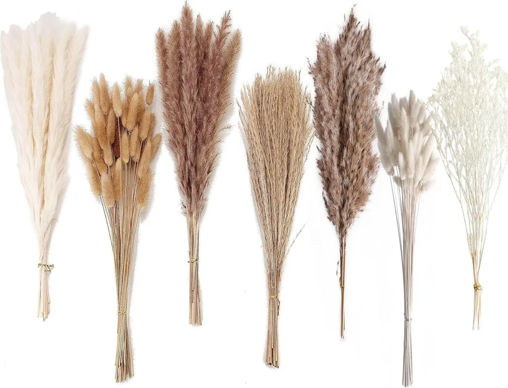 Decorazione in erba della pampa: 128 pezzi di fiori a coda di coniglio e bouquet di canne per matrimoni e feste boho