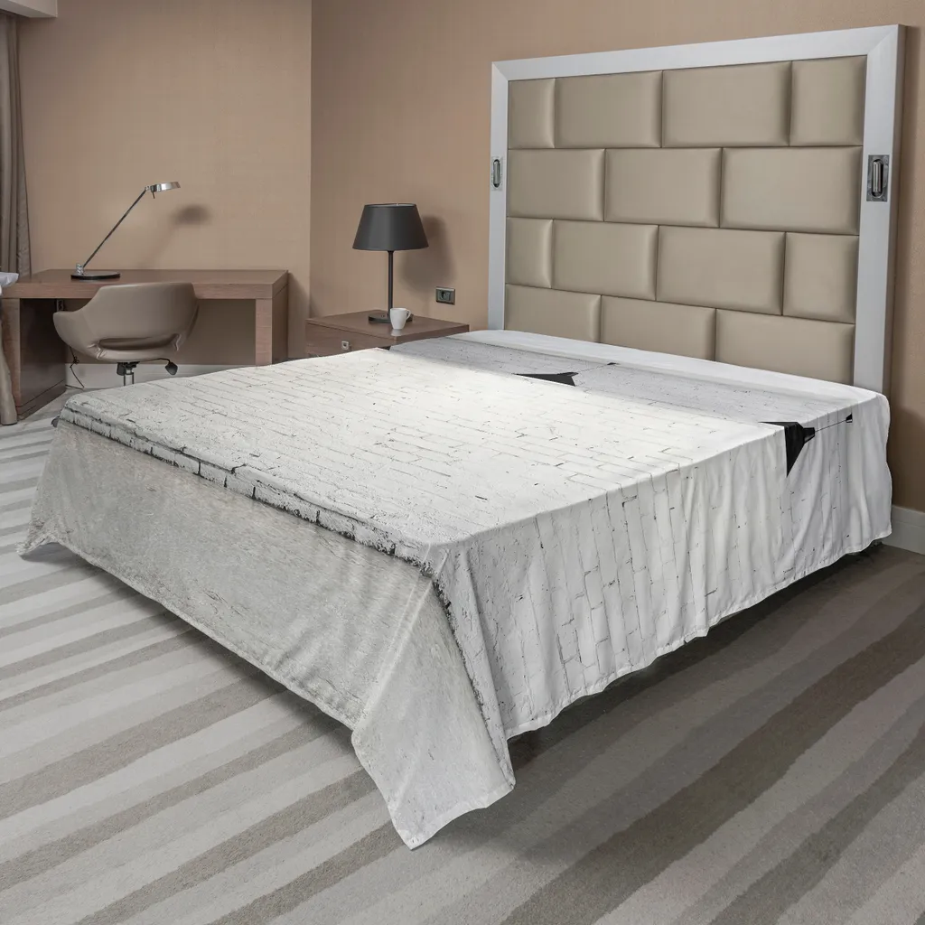 Lenzuolo ABAKUHAUS Astratto 260x228 cm Microfibra Alta Qualità Muratura