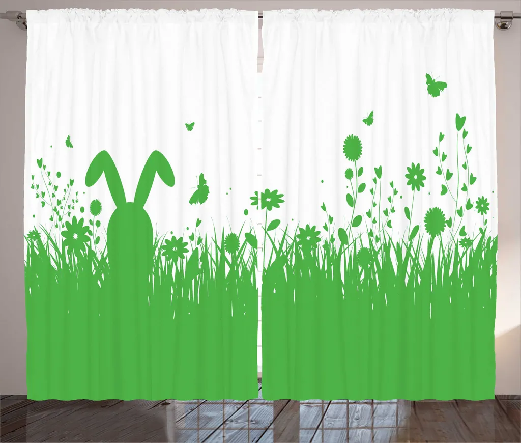 Tenda Rustica ABAKUHAUS Coniglietti Pasquali 280x245cm Verde Limone