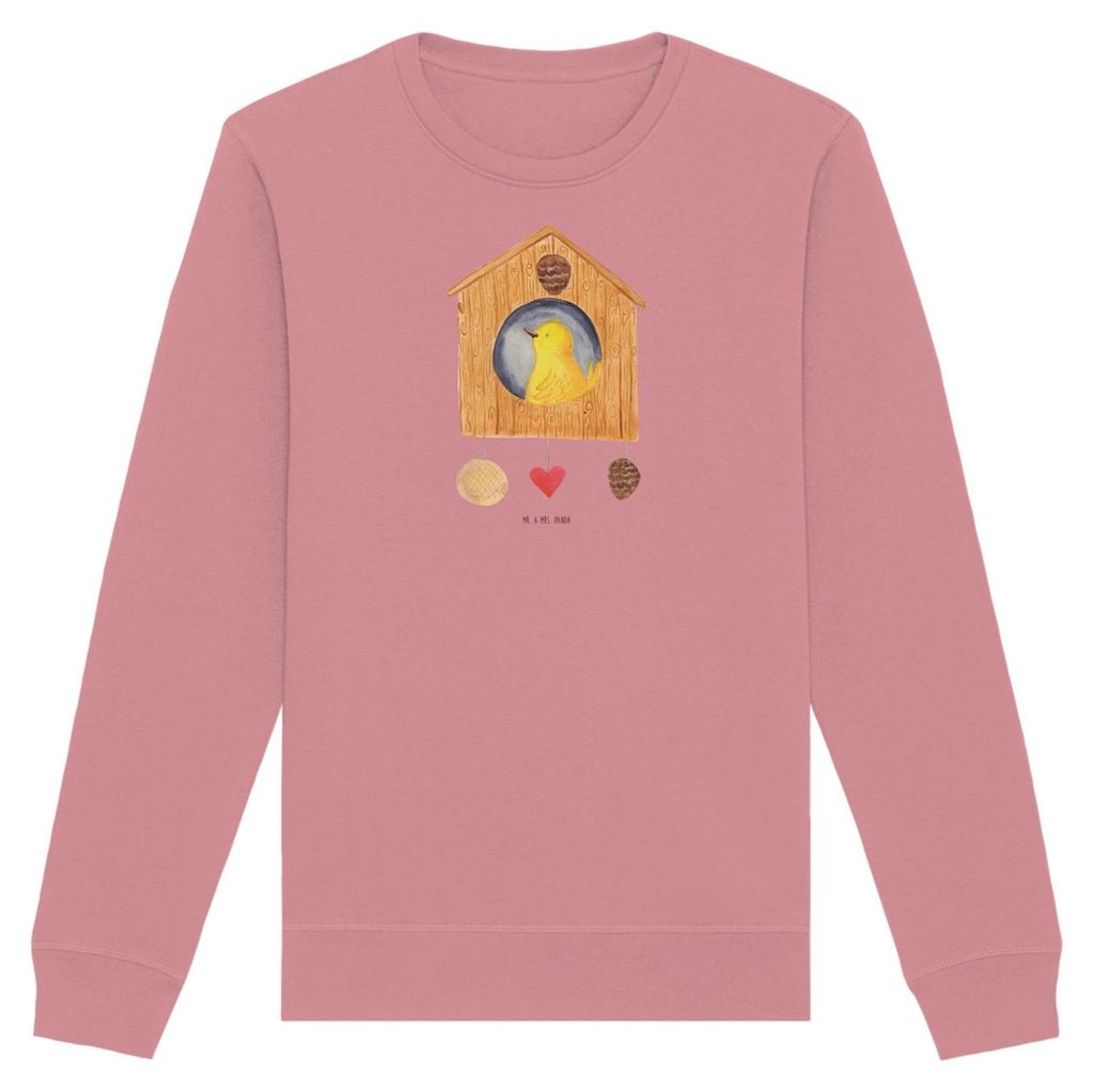 Mr. & Mrs. Panda Baumwoll Pullover Vogel Haus Größe S - Canyon Pink - Geschenk, Sweatshirt, Vogelhäuschen, Wohnung, Lustige Sprüche, Zuhause, V...