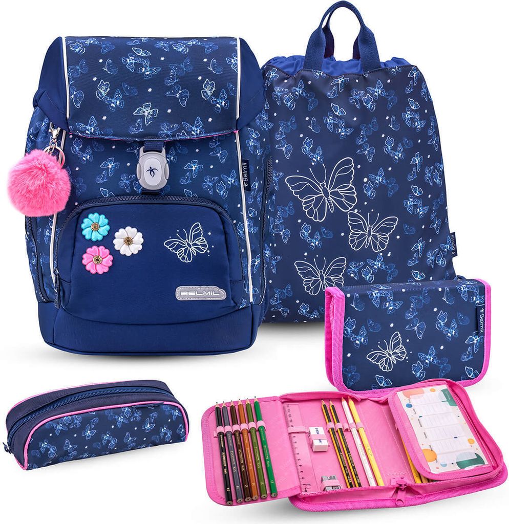 Belmil Comfy Plus Premium Schulranzen Set 4-teilig "Sapphire"
