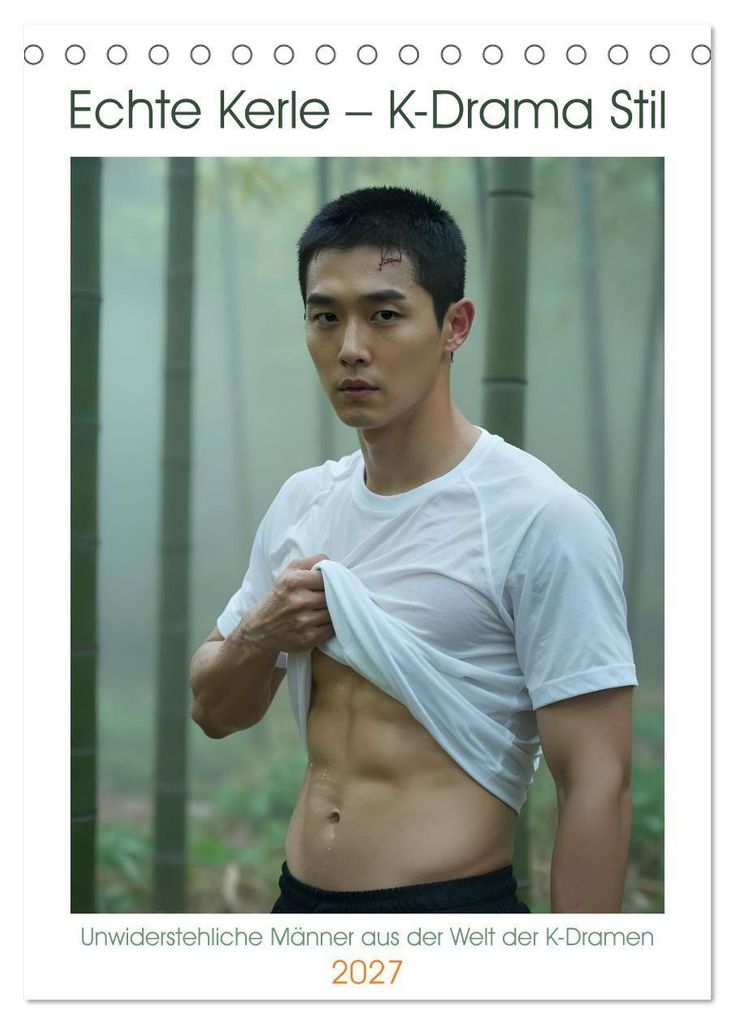 Echte Kerle – K-Drama Stil (Tischkalender 2027 DIN A5 hoch), CALVENDO Monatskalender