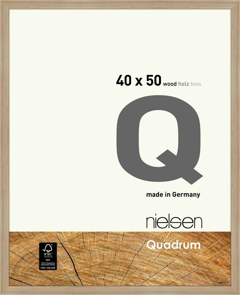 nielsen Holz Bilderrahmen Quadrum, 40x50 cm, Eiche Natur