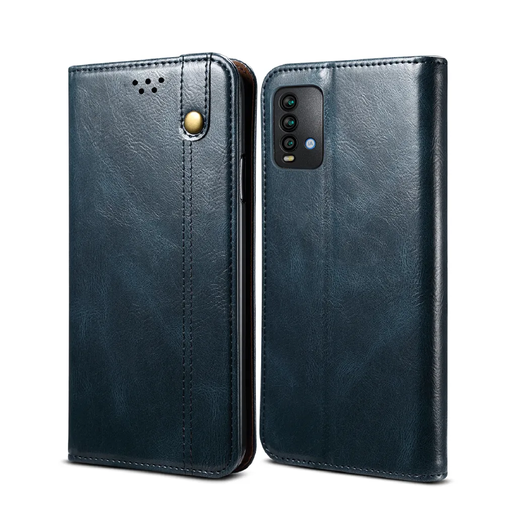 Custodia per Xiaomi Redmi 9T / Redmi 9 Power, portafoglio in pelle flip case con funzione stand blu