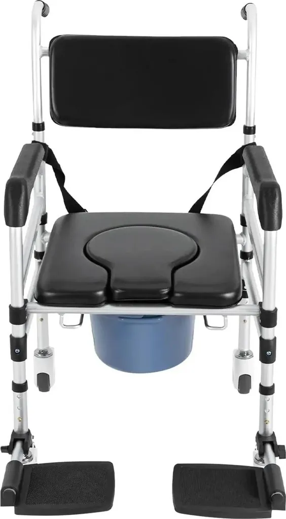 Chaise de douche portable réglable en hauteur, finition noir élégant
