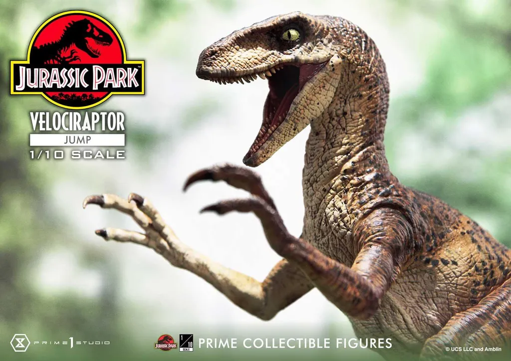 Statue Velociraptor deco geek pour vitrine Jurassic Park 1/10 21cm - 2