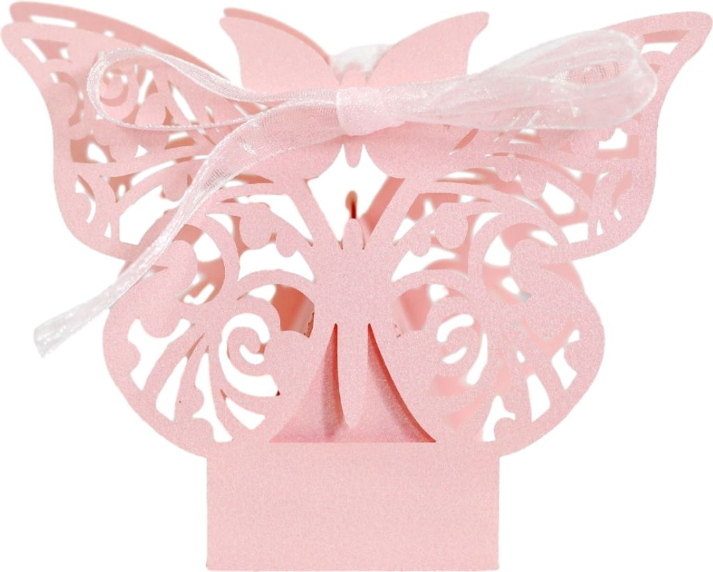 50 Packungen 3D Schmetterling Hochzeit Gunst Boxen, Laser Cut Party Favor Box Für Süßigkeiten Schokolade