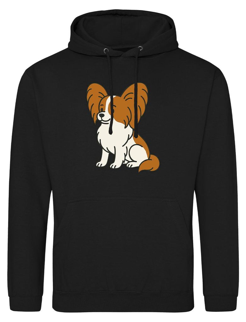 Huuraa Uni Hoodie Papillon Comic Papi 3XL Deep Black Vegan Sweatshirt Geschenkidee