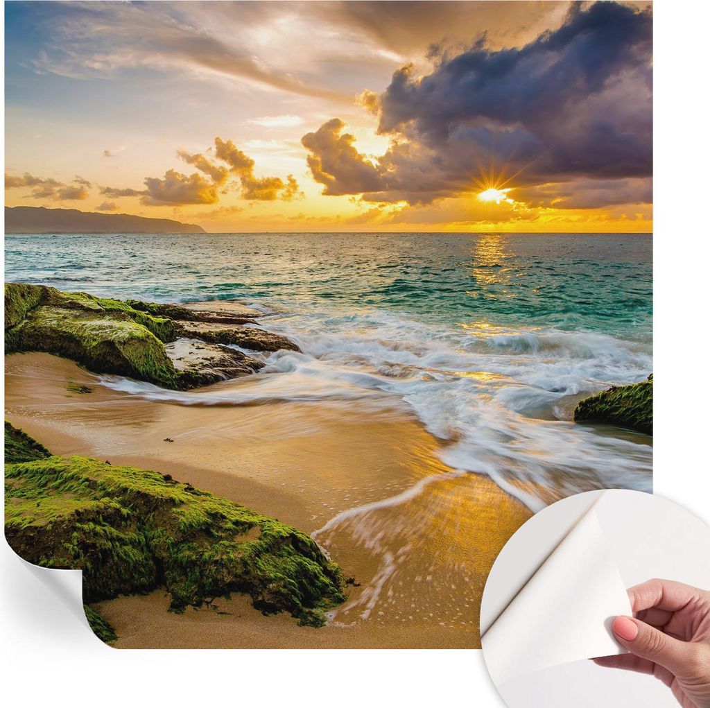 Selbstklebende Wandtapete - Dekorative Tapete für Wohnzimmer - Klebefolie für Wandbilder - Tapetenfolie für Wanddekoration - 250x250 cm - Mariti...