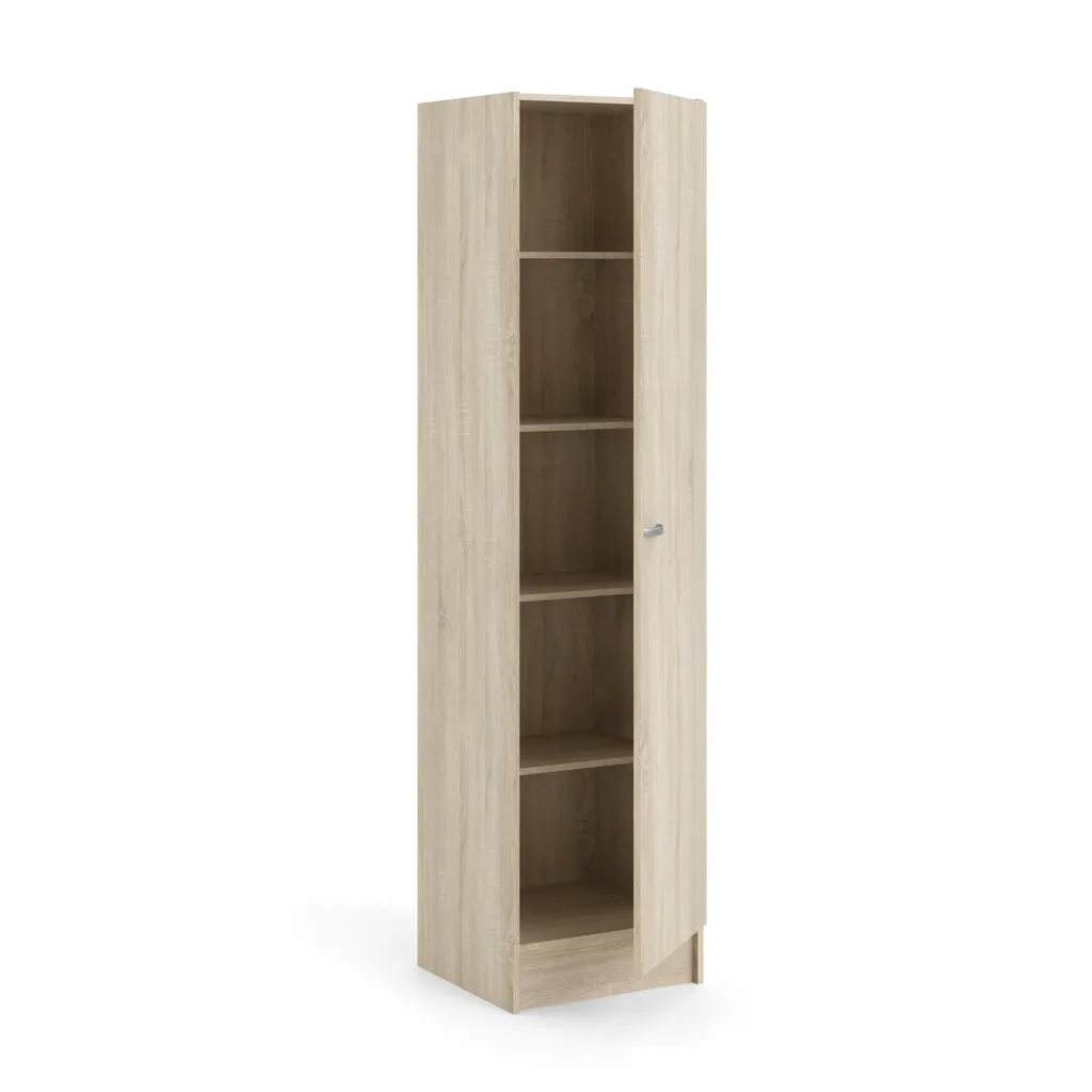 Fox Armoire 1 Porte en Chêne Structuré - Penderie Compacte Design Fox - 14
