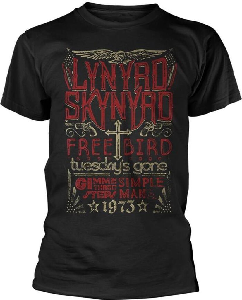 Lynyrd Skynyrd - "Free Bird 1973" T-Shirt für Herren/Damen Uni PH4291 (L) (Schwarz)