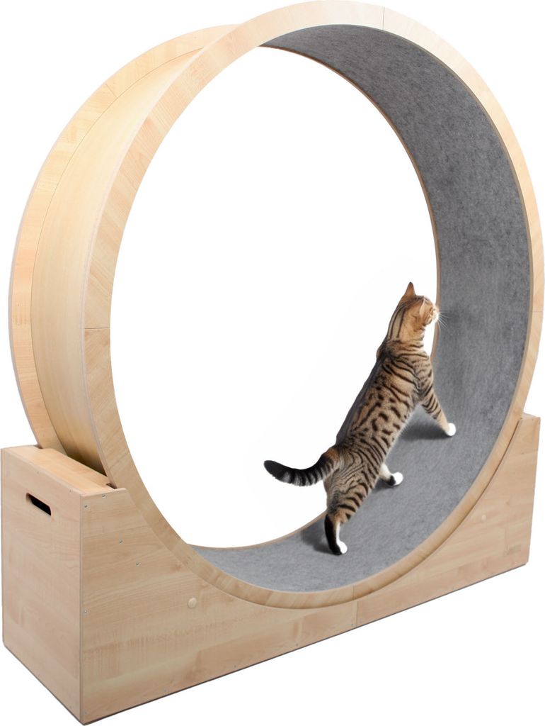Elmato 10701 Katzenlaufrad Simba L ca. 120cm in Natur/grau Produktbild 