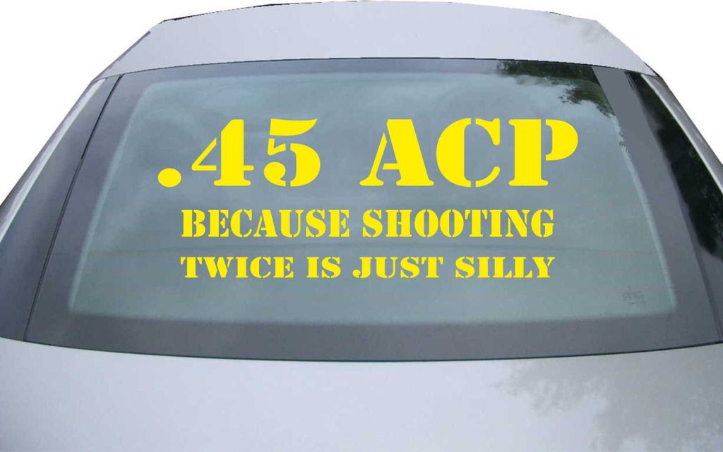 Indigos UG - Aufkleber Heckscheibe & Motorklappe DE2843 - gelb - 600x228 mm - Ausschnitt - 45 ACP - Auto Scheiben Fenster Heckklappe Tuning Racing ...