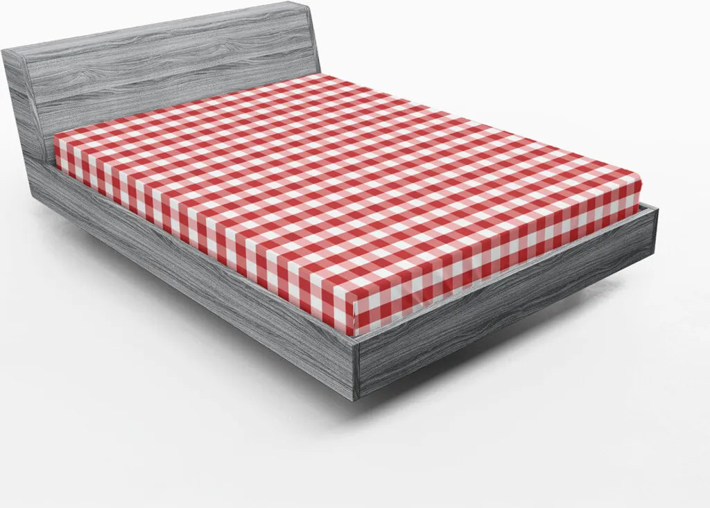Lenzuolo Gingham 180x200 ABAKUHAUS Microfibra Premium Corallo