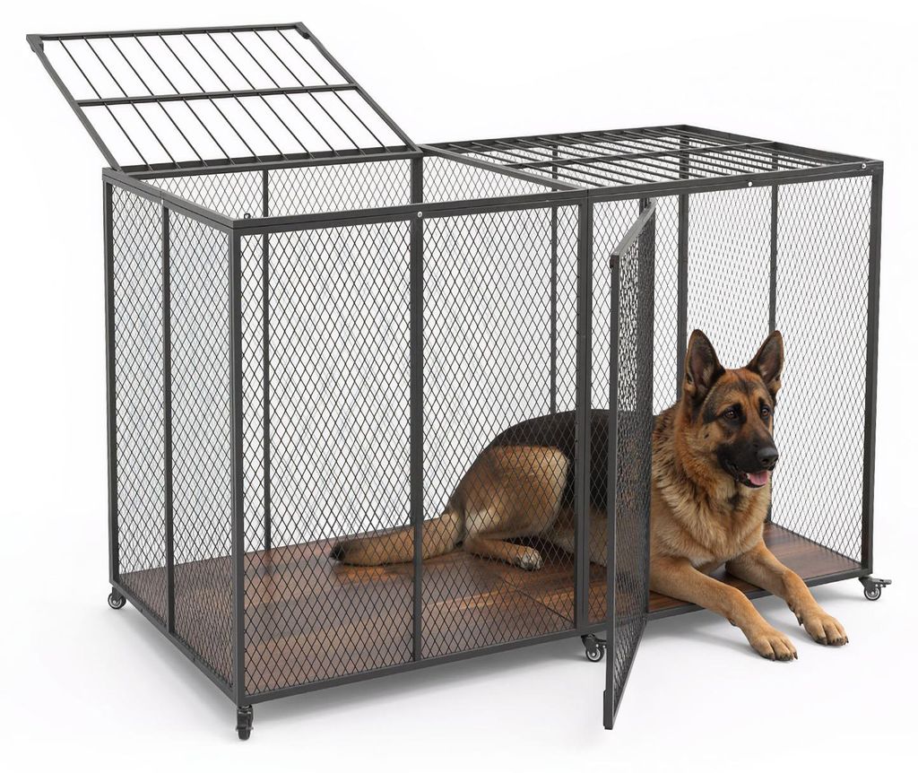 VEVOR Hundekäfig Hochbelastbar 1626x837x1037 mm, Hundebox Produktbild 