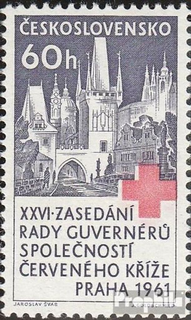 Briefmarken Tschechoslowakei 1961 Mi 1292 (kompl.Ausg.) postfrisch Rotes Kreuz