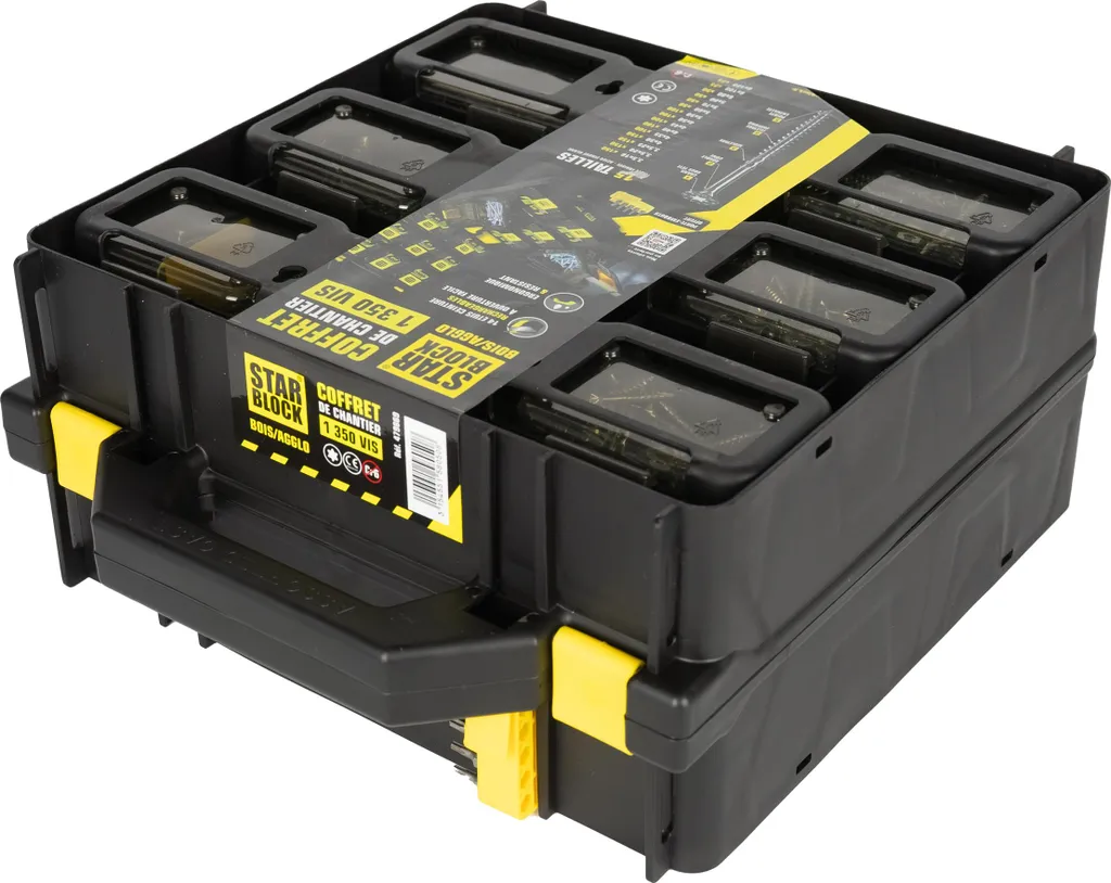 Vis pour panneaux d'aggloméré de luxe - Kit pro 1350 pièces avec boîtier
