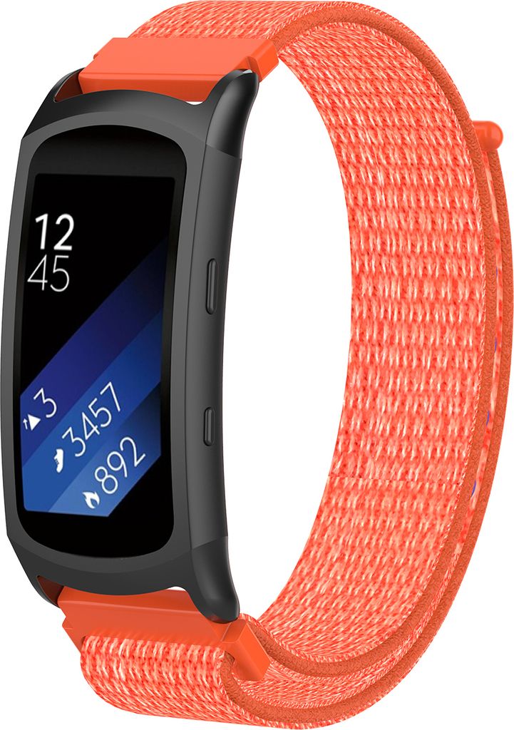 Ersatz Armband für Samsung Gear Fit 2 / Pro Band Armband Nylon ORANGE kompatibel mit SM-R360/Fit 2 Pro SM-R365