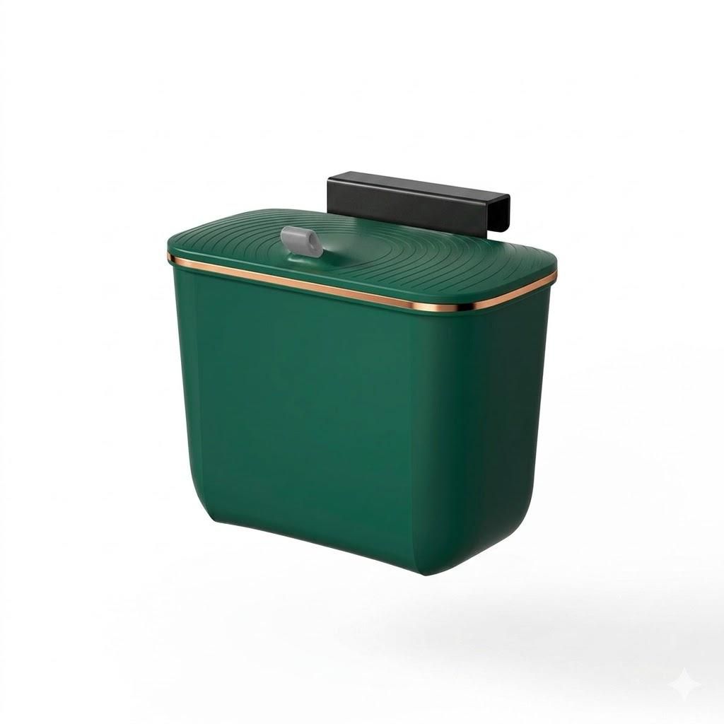 Poubelle de 7 litres à fixer sur une porte d'armoire, Image du produit 
