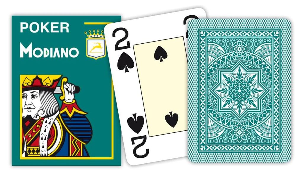 Carte Modiano 4 coins 100% plastique, verte Image du produit 