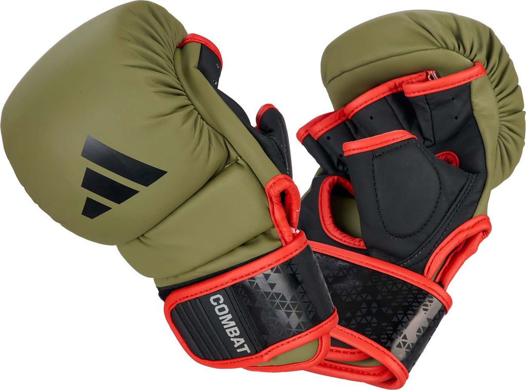 adidas Combat 50 Sparring Grappling Handschuh – Armeegrün Produktbild 1